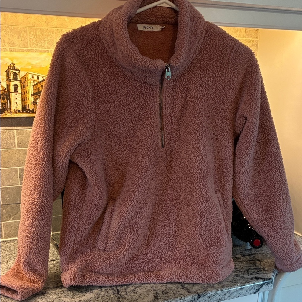 Ricki’s Women's Soft Pink Fleece Sweater